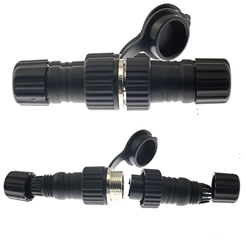 SP13 Aviation Connector BLLNDX 1 Set SD13 2 Pin Male Female Cable Plug Receptacle Circular Waterproof IP68 M13 Female Plug + Circular Male Socket with Cap