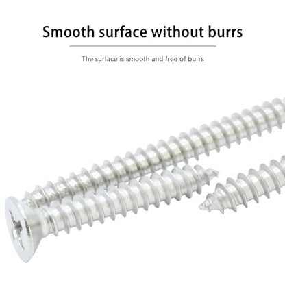 #8 × 1" Flat Head Phillips Wood Screw, Flat Head Self Tapping Screw Sheet Metal Screws Wood Screws, Stainless Steel 304 (18-8), 8 × 1-Inch, 100Pcs - color: Stainless Steel Screws, size: #8 x 1"