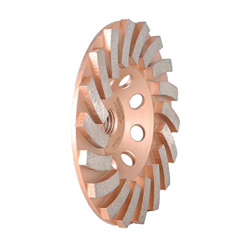 Diamond Cup Surface Grinding Wheel 5 in 18 Turbo 5/8 in - 11 Rod Concrete Grinding Wheel Disc, for Granite, Stone, Marble, Masonry, Concrete - size: 5 In