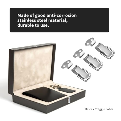 Spring Toggle Latch Mini Size Toolbox Latch 44mm/1.73" Length - 10pcs - size: 44mm/1.73" 10pcs