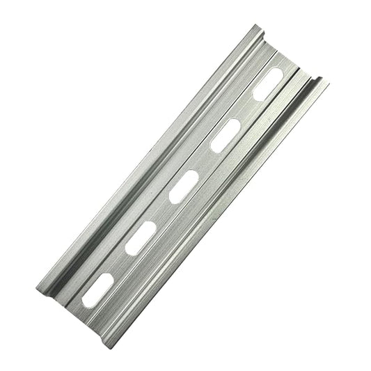 International Connector T&G 5 Pieces DIN Rail Slotted Aluminum RoHS 35mm Wide 7.5mm High (5") - size: 5"