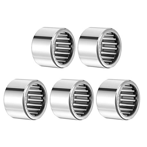 uxcell SCE1412 Needle Roller Bearings, Drawn Cup Open End, 7/8-inch Bore 1-1/8-inch OD 3/4-inch Width 27000N Static Load 16900N Dynamic Load 5pcs - size: 7/8x1-1/8x3/4"