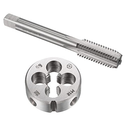 uxcell Tap and Die Set M12x1.75 Left Hand Screw Thread Straight Flute Tap