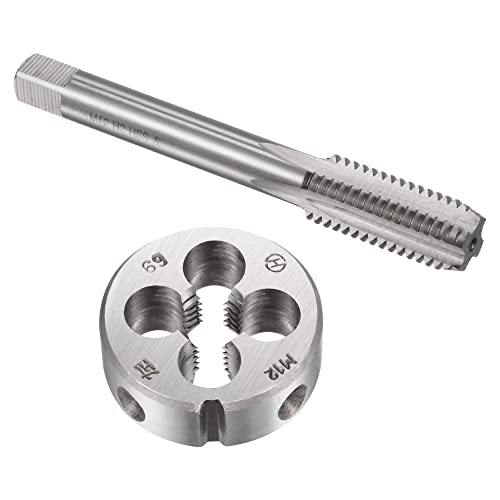 uxcell Tap and Die Set M12x1.75 Left Hand Screw Thread Straight Flute Tap