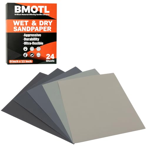 Wet Dry Sandpaper Sheets: 600-3000 Grit Assortment