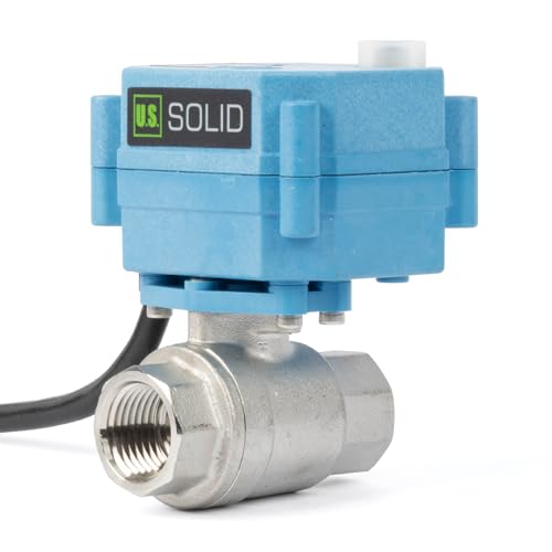 U.S. Solid 1/2 inch NPT 304 Stainless Steel Motorized Ball Valve - Plastic Electrical Ball Valve, 2 Wire Auto Return, AC 110~230V, Normally Closed, IP67, NSF Certified - size: 1/2 inch, style: Stainless Steel(IP 67)