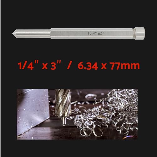 S&F STEAD & FAST Pilot Pin 1/4" x 3", 2-Pc for Annular Cutter - size: Pilot Pin for Annular Cutter, 1/4" x 3"