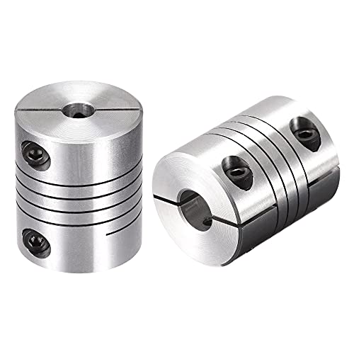 uxcell 2PCS Motor Shaft 6.35mm to 10mm Helical Beam Coupler Coupling 25mm Dia 30mm Long - size: 6.35mm to 10mm
