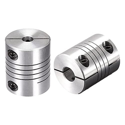 uxcell 2PCS Motor Shaft 6.35mm to 10mm Helical Beam Coupler Coupling 25mm Dia 30mm Long - size: 6.35mm to 10mm