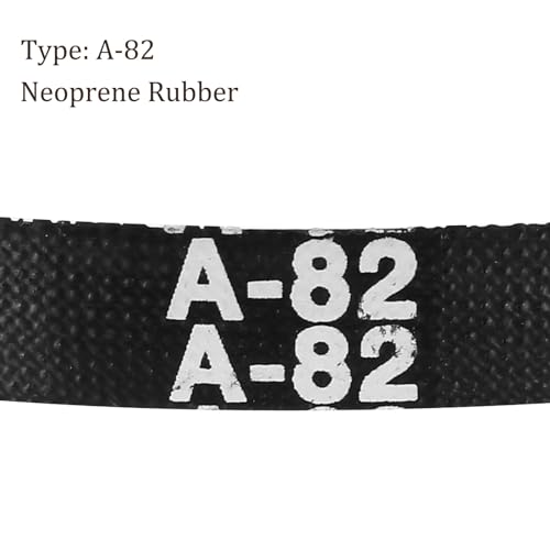 A-82 Rubber V-Belts - [82 Inch Pitch Girth] Wrapped a Section Industrial Drive Belt for Transmission Use, JIS Standard, 1/2 Inch Width 5/16 Inch Thick