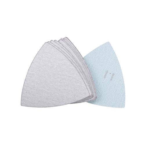 uxcell Triangle Detail Sander Sandpaper Hook and Loop 3-1/2 Inch Sanding Pad White Abrasive 1000 Grit 12 Pcs - style: 1000 Grit
