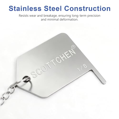 SCOTTCHEN Belt Sander & Disc Sander Safety Gauge, 1/8” Stainless Steel Safety Tool, Safe Distance Scale with Anti-lost Magnet - color: For Belt Sander-1 Pack