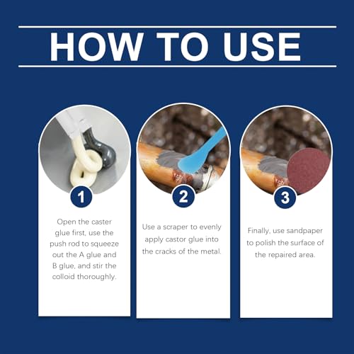 Metal Repair Glue, 85ml Strong Foundry Glue for Metal, Heavy Duty Epoxy Adhesive for Iron Steel Aluminum Casting Repair, High Temperature Resistant Welding Glue for Auto Parts, DIY Home Repairs - color: 4pc
