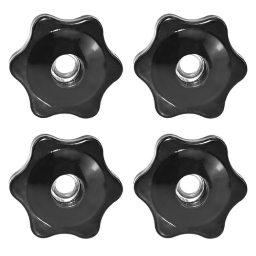 Aifeier ET 4 Pcs 1/4"-20 Inch Knob Black Nylon Screw-On Type Thru - size: 4 pcs 1/4"-20