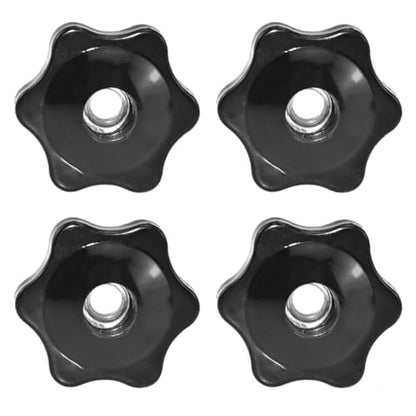 Aifeier ET 4 Pcs 1/4"-20 Inch Knob Black Nylon Screw-On Type Thru - size: 4 pcs 1/4"-20