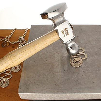 The Beadsmith Two-Sided Chasing Hammer, Metalworking Tool - size: 14 & 25mm Faces