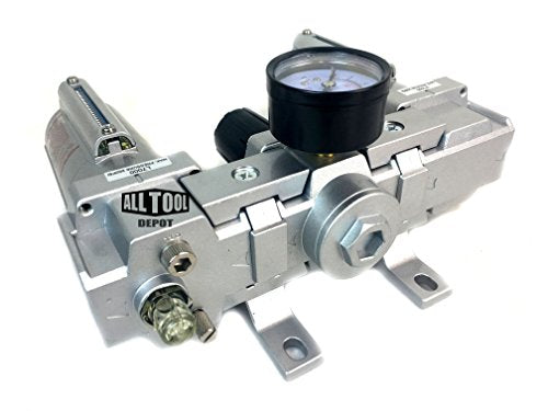3/4" NPT Compressed Air Preparation Filter/Regulator/Lubricator FRL w auto drain
