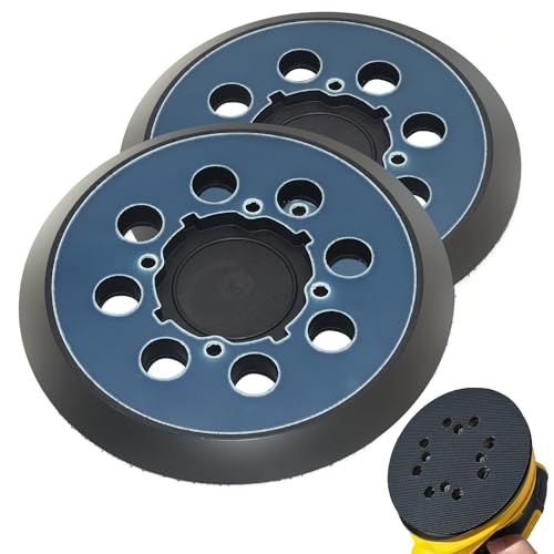 Sander Replacement Pads for Dewalt DWE64233 & N329079,2 Pack 5 Inch 8 Hole Orbital Sanding Pad Compatible with Dewalt DWE6421-B2 DWE6421-B3 DWE6423/6423K DWE6421/6421K Random Orbital Sander - color: 2 Pack