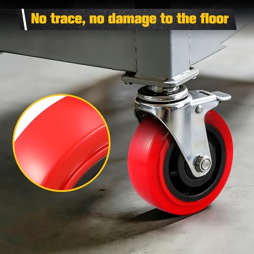 8 Inch Wheels，Heavy Duty Replacement Wheels,Caster Set of 4 Load 5000 Lbs - size: 8 INCH