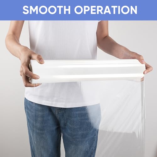 AISEY Stretch Wrap Roll Heavy Duty Plastic Moving Wrap 15" X 500FT - size: 15" X 500FT