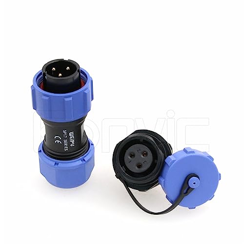 Weipu SP17 3 Pin Connector Waterproof IP68 Male Plug Female Socket Circular 6-10mm Cable Industrial Solar Electrical Connector - size: 3Pin 10A
