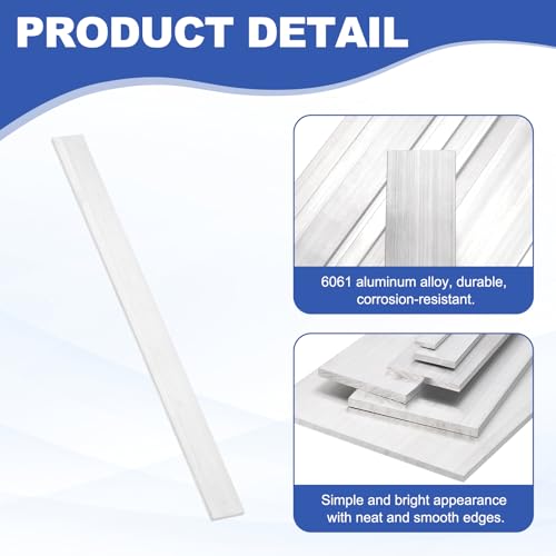 uxcell Square Aluminum Flat Bar with Gloves 0.12"x1.4"x14"/3x35x356mm - size: 0.12" x 1.4" x 14"/3 x 35 x 356mm