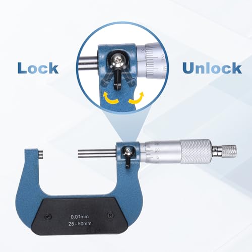HARFINGTON Outside Micrometer 25-50mm Range +/-0.01mm Accuracy - size: 25-50mm