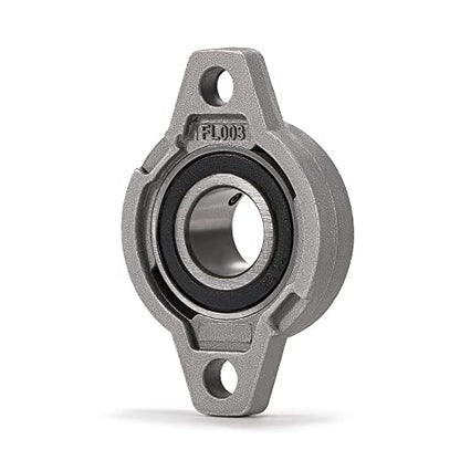 XIKE 4 Pcs KFL003 Mounted Pillow Block Bearings Bore 17mm/0.66inch. - size: KFL003 Bore 17 mm