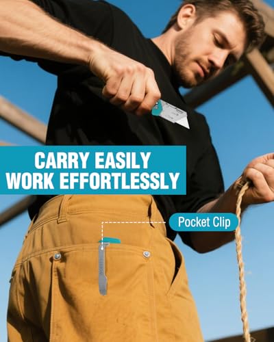 WORKPRO Box Cutter, Utility Knife, Blue - color: Blue