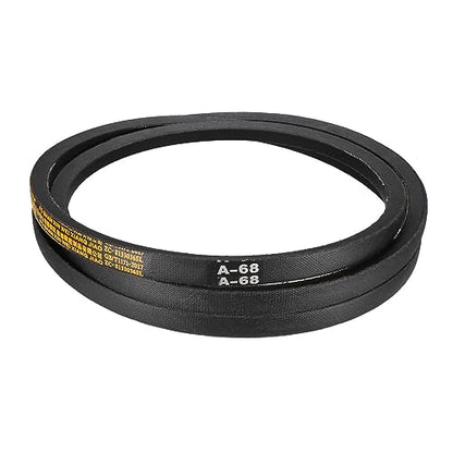 A-68 Drive V-Belt - [68-inch Inside Circumference] A-Section Rubber Drive Belt Wrapped for Transmission Use - size: A-68