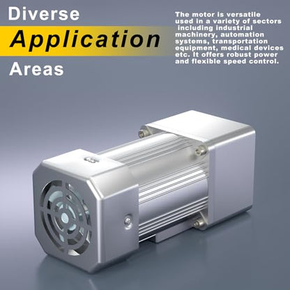 High Torque 200W Electric AC Gear Motor, 110V Reversible Gear Reducer Motor, Single-Phase Variable Speed Motor 75RPM Output Shaft Dia 18mm with AC Governor for Industry - size: 75RPM