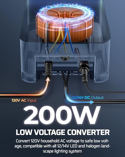 DEWENWILS 200W Low Voltage Landscape Transformer with Remote - style: 200W with Remote