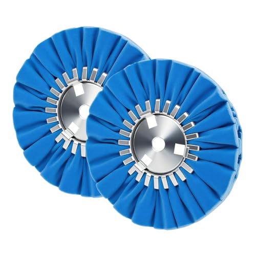 8" Blue Airway Buffing Wheel,5/8'' Arbor Hole,12 Plys/Coarse Polishing for Angle Grinder,2PCS - color: Coarse 2pcs, size: 12plys