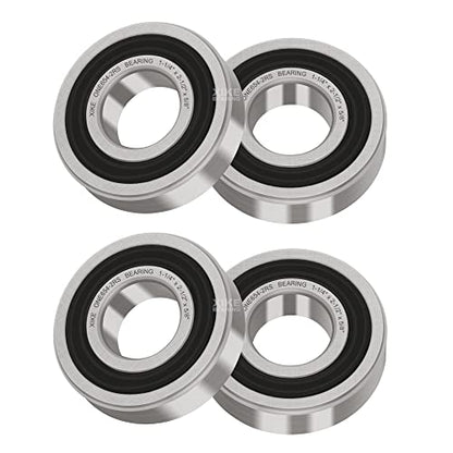 XIKE 4 Pcs 1654-2RS Bearings 1-1/4"x2-1/2 x5/8", Double Rubber Seals. - size: 1654-2RS Size 1-1/4"x2-1/2"x5/8"