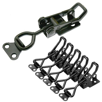 6 Pack Adjustable Toggle Latch Clamp 4001 (Black) - color: Black