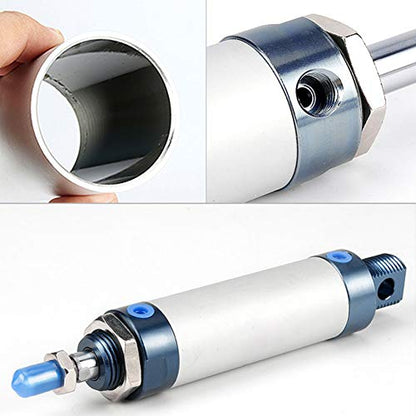 Beduan Pneumatic Mini Air Cylinder MAL 25 x 100 Screwed Piston Rod Dual Action 25mm Bore 100mm Stroke - size: MAL 25 X 100
