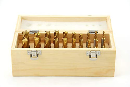 Shars 3/16" -3/4" Tin Coated Single End Mill Set 404-5901# - size: 3/16 - 3/4", Tin Coated, 20 PCS