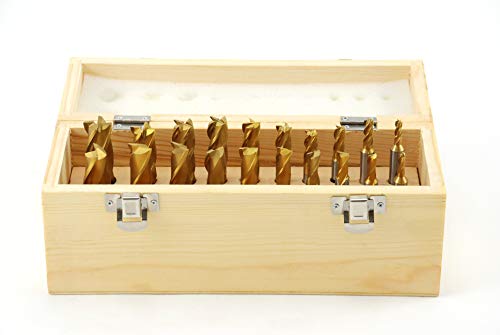 Shars 3/16" -3/4" Tin Coated Single End Mill Set 404-5901# - size: 3/16 - 3/4", Tin Coated, 20 PCS