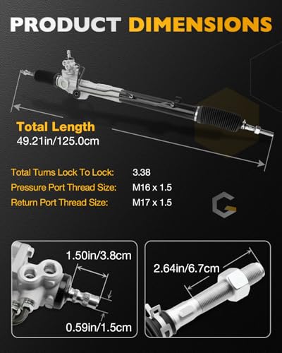 Hydraulic Steering Rack & Pinion, Fit for 00-06 Toyota Tundra 3.4 4.0 4.7 L - size: 00-06 Toyota Tundra & 01-07 Sequoia