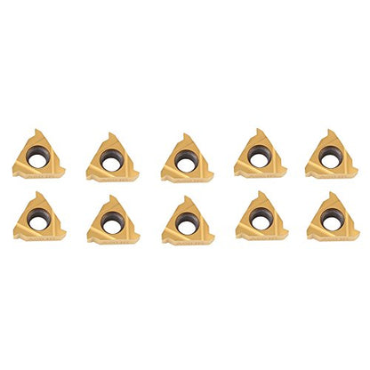 10pcs Carbide Lathe Threading Inserts 11IR A60 CNC Turning Blades for Tool Holder Replacement and Hardened Steel Cutting