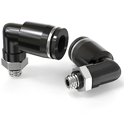 TAILONZ 4mm x M5 Push to Connect Elbow Fitting 10Pcs - size: 4mm OD M5