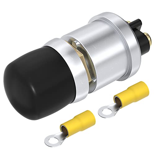 DaierTek Push Button Starter Switch 12V / 24V Waterproof Push Start Button 50A Heavy Duty Momentary Weatherproof for Horn Engine Car Truck Tractor Boat - size: 1Pc