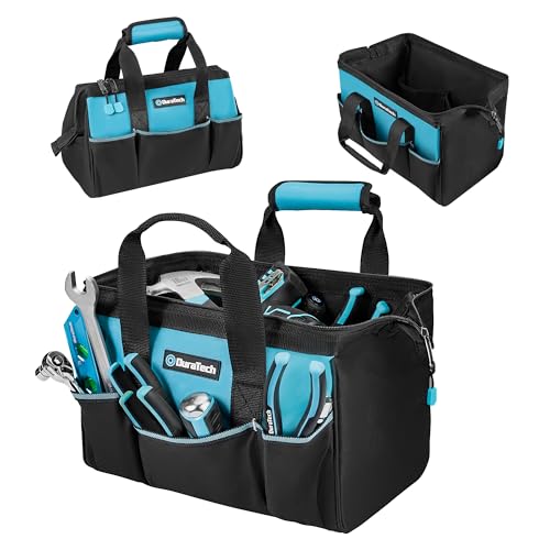 DURATECH 13" Small Tool Bag with 9 Pockets, Wide Open Tool Carrier - size: 13 Inch