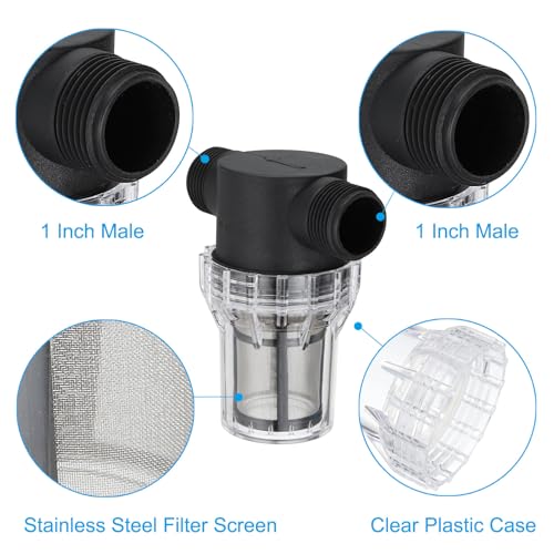 PATIKIL 1" Male in-Line Strainer Water Pump Filter with 80 Mesh