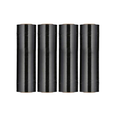 PSBM Dark Black Stretch Wrap, 8 Rolls 18 Inch x 1000 Feet 100 Gauge, Heavy Duty Plastic Wrap Industrial Strength Shrink Film for Moving, Packing & Shipping - color: Black, size: 8 Rolls