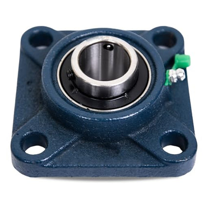Jeremywell UCF202-10 Pillow Block Bearing (2 Pack), 5/8 inch Bore, Square, 4-Bolt Flange Mounted, Solid Base, Self-Alignment - size: UCF202-10