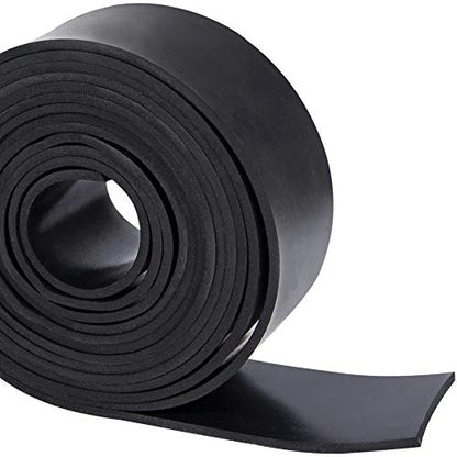 TORRAMI Solid Neoprene Rubber Strips Roll 1/8 (.125) inch Thick X 2 inch Wide X 10 Feet, for DIY Weather Stripping, Gasket, Seal - size: 2" Wide X 10' Long, style: 1/8 (.125)" Thick