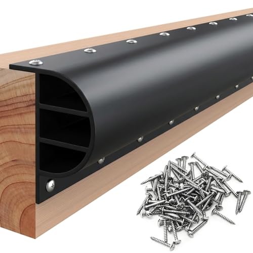 FUQUN P-Profile Dock Bumpers, 2.8/10/20 FT Heavy-Wall EPDM Rubber Docking Fender for Straight & Side Protection, Wider & Thicker Dock Edging Bumper with 304 Stailess Steel Screws & Drill Bit - size: 6 pcs × 3.3 ft | 20 ft Total