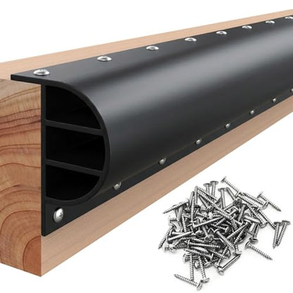 FUQUN P-Profile Dock Bumpers, 2.8/10/20 FT Heavy-Wall EPDM Rubber Docking Fender for Straight & Side Protection, Wider & Thicker Dock Edging Bumper with 304 Stailess Steel Screws & Drill Bit - size: 6 pcs × 3.3 ft | 20 ft Total