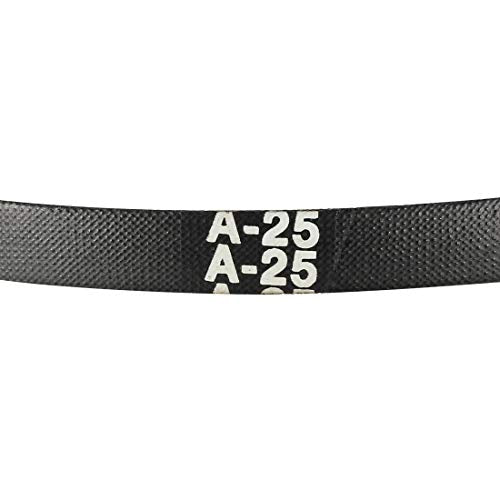 uxcell A25 Drive V-Belts 25" Inner Length 13mm Width 8mm Thick JIS Standard A-Section Rubber Drive Industrial Transmission Belt - size: 25"